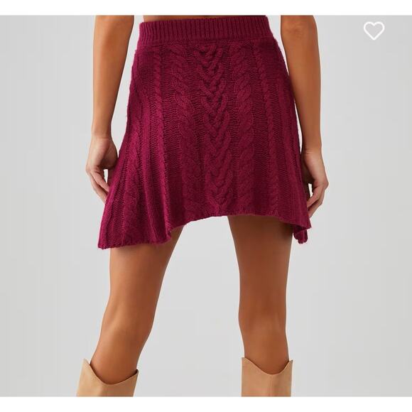 FOR LOVE & LEMONS NWT - Layton Mini Cable Knit Skirt - SIZE M (RETAILS $114) - Picture 2 of 4